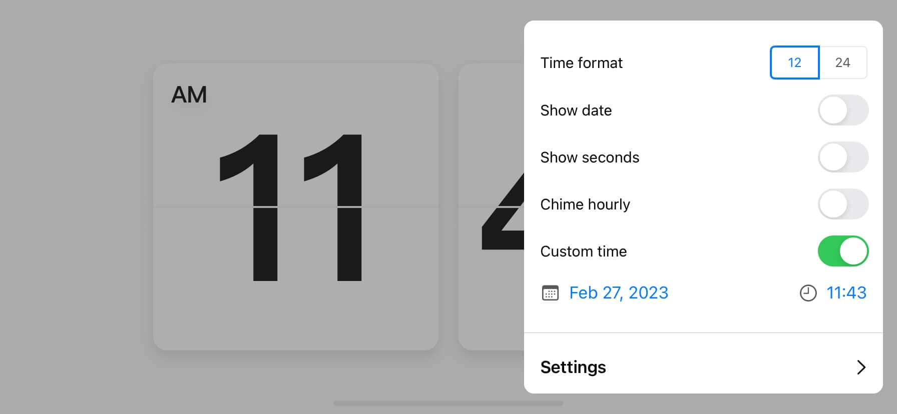 Custom Time