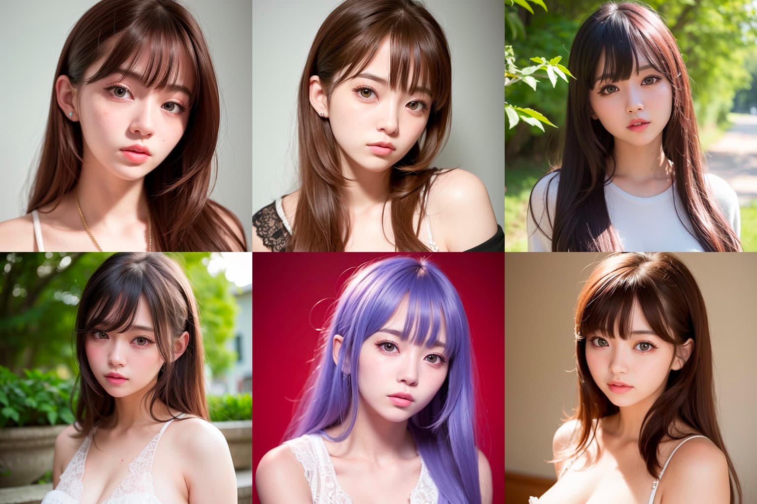 Girls generated by Stable Diffusion